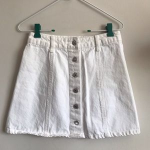 Forever 21 Button Front ALine Mini Skirt